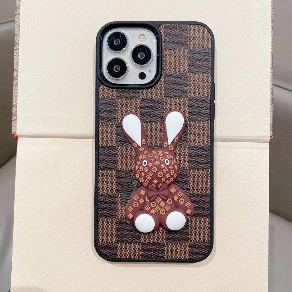 3D Luxury Designer Iphone Case Checkered Pattern For 11 12 13 14 Pro Max