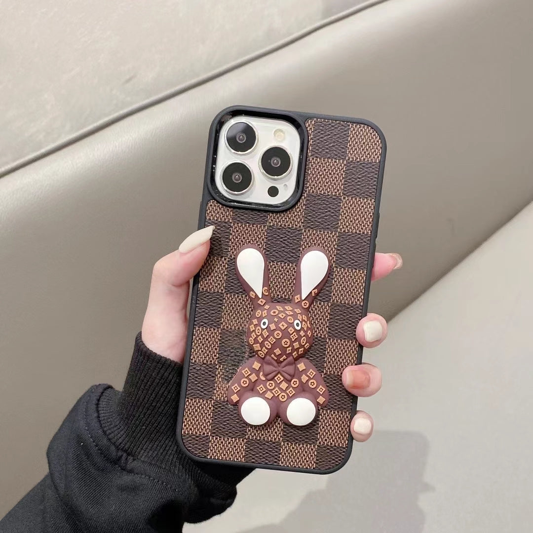 3D Luxury Designer Iphone Case Checkered Pattern For 11 12 13 14 Pro Max