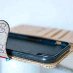 Gucci Wallet Case Iphone Beige Leather For Iphone 11 12 13 14 15 16 Pro Max Plus