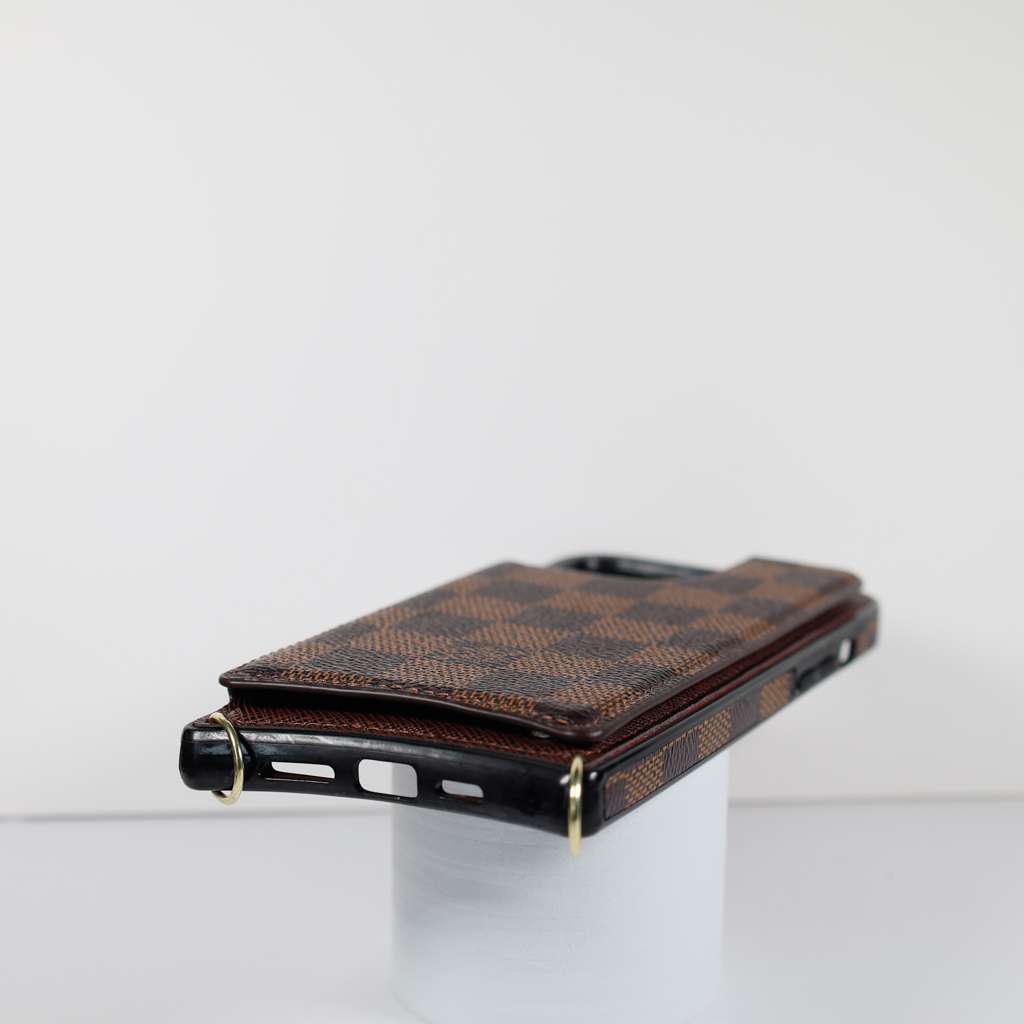 Crossbody Phone Case Designer Checkered Leather For Iphone 11 12 13 14 Pro Max