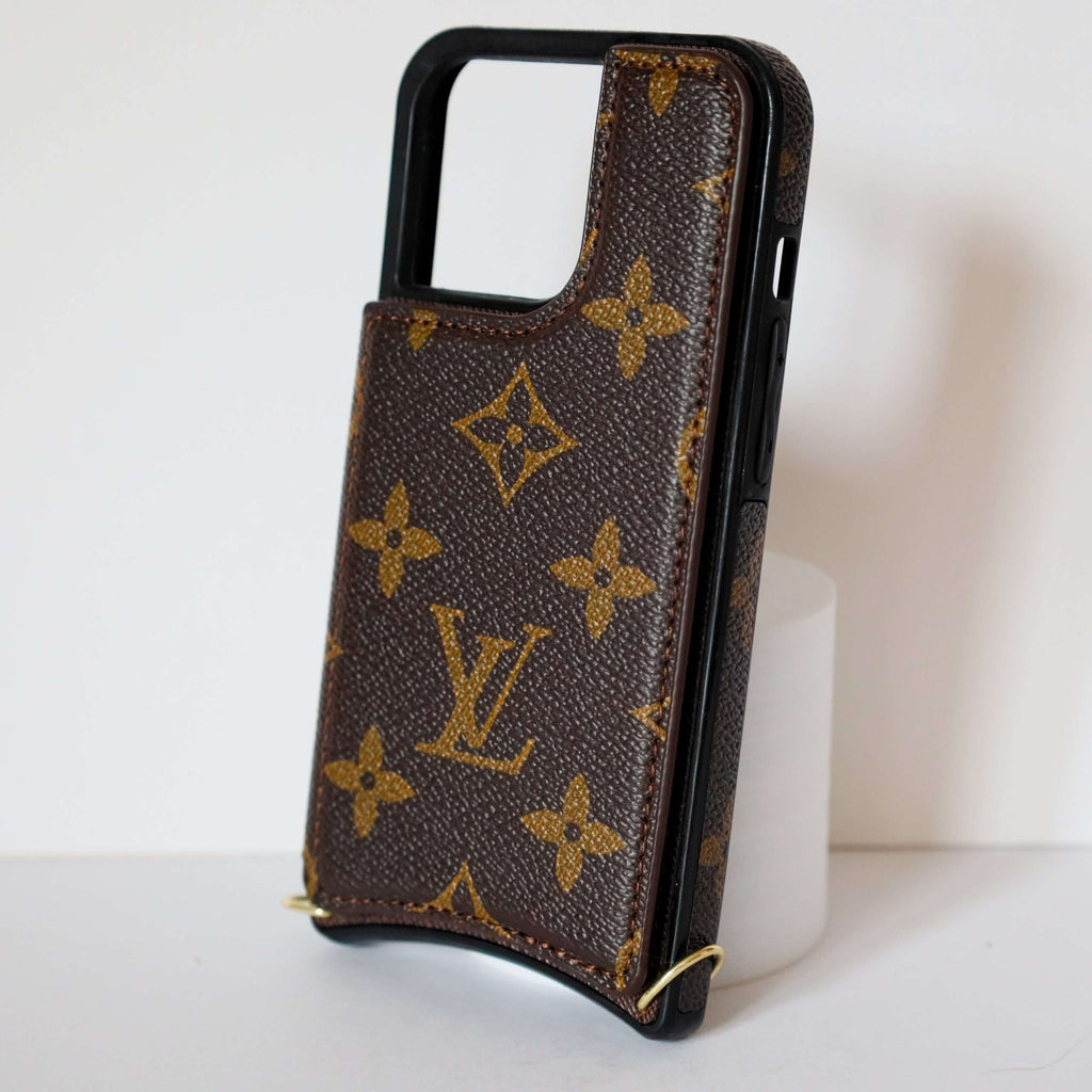 Lv Iphone 13 Pro Max Case Monogram Leather For 11 12 13 14 Pro Max Series