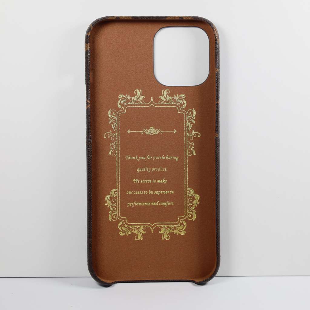 Lv Card Holder Iphone Case Brown For Iphone X 11 12 13 14 Pro Max Series