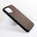 Lv Monogrammed Leather Iphone Case Brown Pattern For X Xs Xr 11 12 13 14 15 16 Pro Max Plus