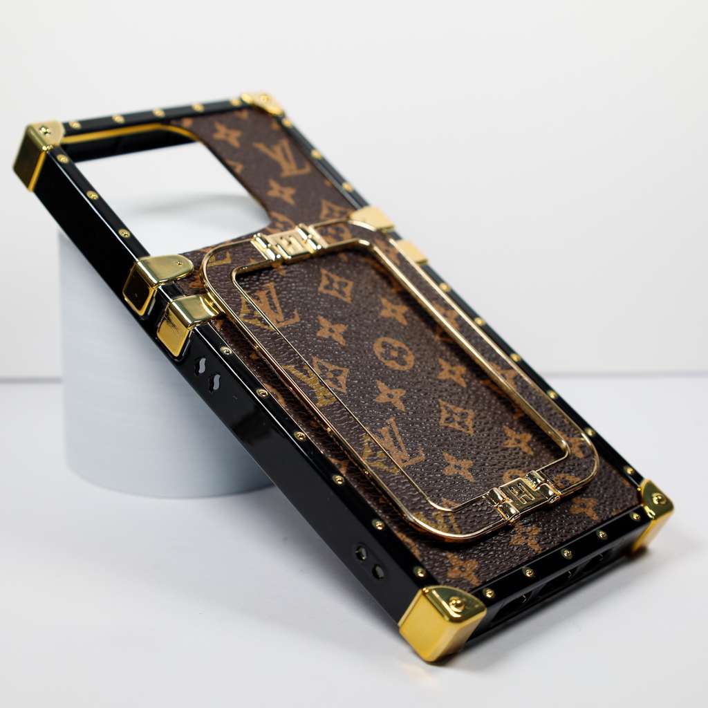 Luxury Trunk Case Iphone 11 12 13 14 15 16 Pro Max Plus With Kickstand