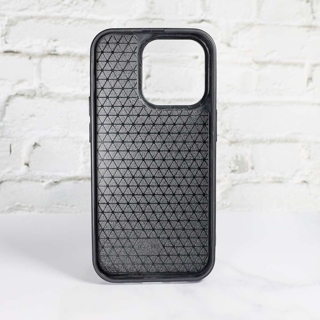 Lv Stamped Leather Case Black For Iphone 12 13 14 Pro Max Series