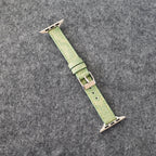 Designer Gucci Leather Watch Band For Apple Watches / Thin Green