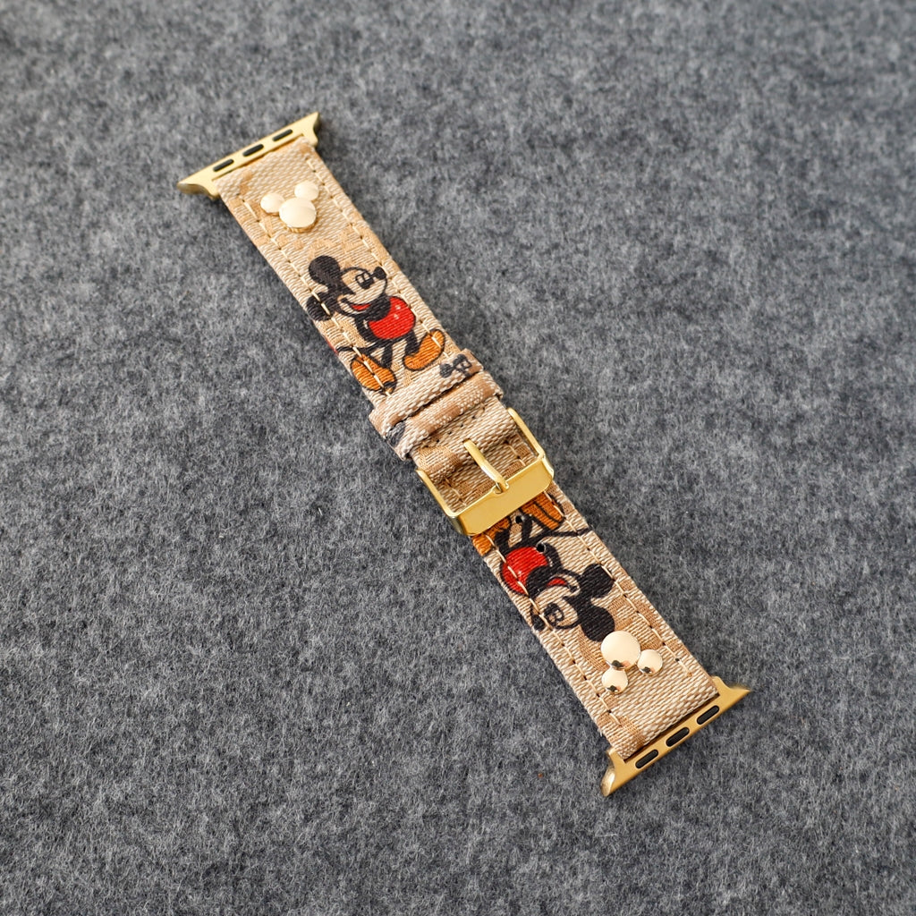 Fashion Gucci Design Apple Watch Band Wrist Strap / Brown