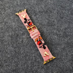 Apple Watch Band Designer Leather Wrist Strap / Pink
