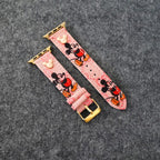 Apple Watch Band Designer Leather Wrist Strap / Pink