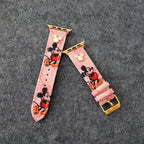 Apple Watch Band Designer Leather Wrist Strap / Pink