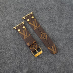 Designer Luxury Lv Band Apple Watch Series Brown Monogram