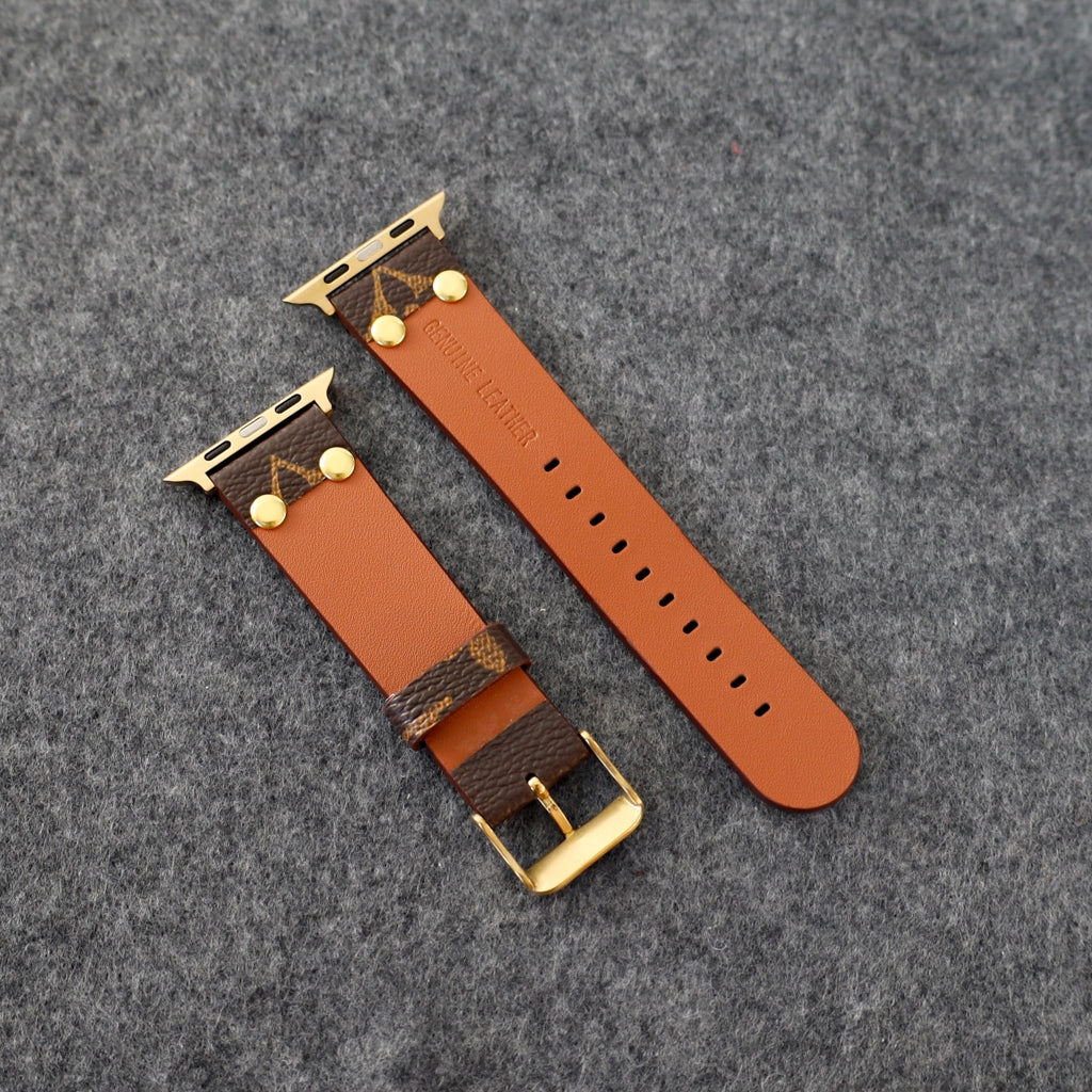 Designer Luxury Lv Band Apple Watch Series Brown Monogram