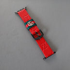 Luxury Leather Apple Watch Band Wrist Strap / Red