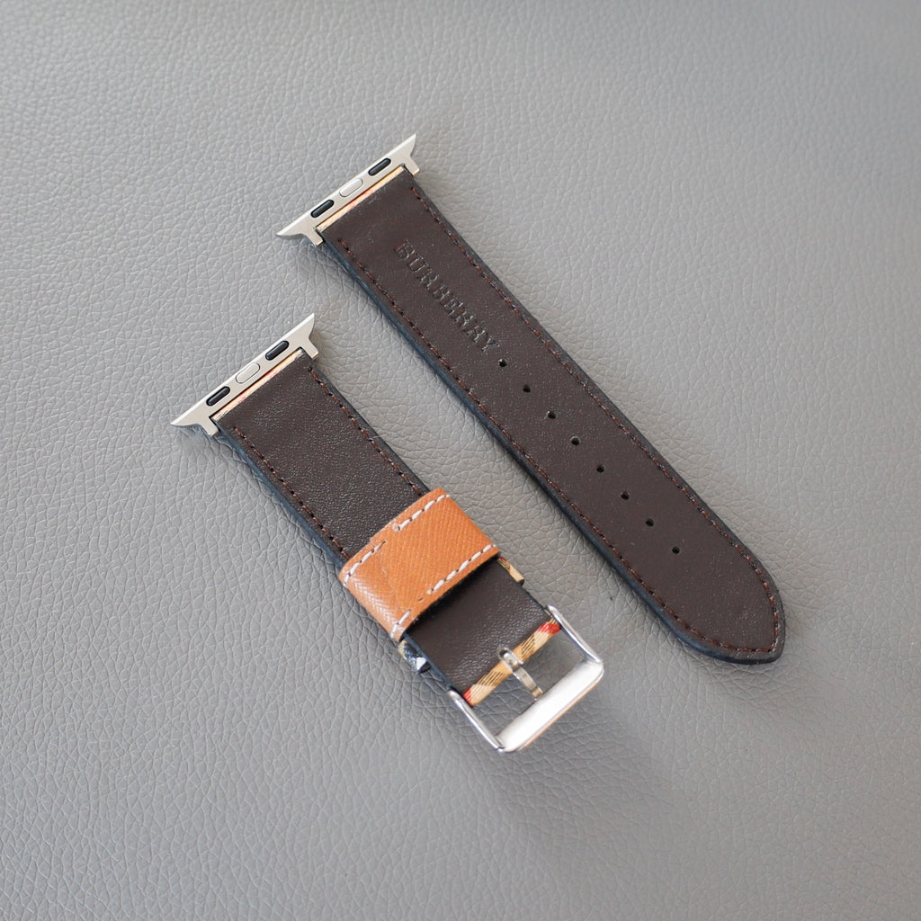 Luxury Burberry Apple Watch Band Criss Cross Design