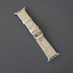 Luxury Band Apple Watch Light Beige Leather