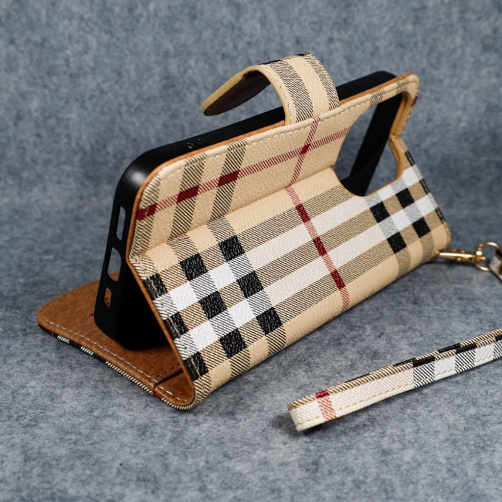 Burberry Iphone Case Wallet Style For 11 12 13 14 15 16 17 Pro Max Plus Series