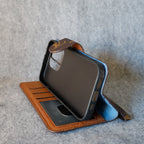 Lv Iphone Folio Case For Iphone 11 12 13 14 15 16 Pro Max Plus / Brown Edges