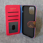 Lv Phone Folio Case For Iphone 11 12 13 14 15 16 Pro Max Plus / Pink Edges