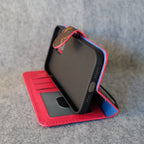 Lv Phone Folio Case For Iphone 11 12 13 14 15 16 Pro Max Plus / Pink Edges