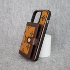 Lv Card Slot Wallet Case For Iphone 12 13 14 15 16 Pro Max Plus