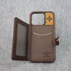 Lv Card Slot Wallet Case For Iphone 12 13 14 15 16 Pro Max Plus