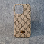 Gg Iphone Case Classic Leather For Iphone12 13 14 15 Pro Max Plus Designer Style