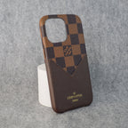 Brown Checkered Phone Case For Iphone X 11 12 13 14 Pro Max Series