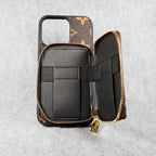 Designer Iphone Case Wallet Zipped Card Holder For 11 12 13 14 15 16 Pro Max Plus