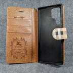 Burberry Wallet Phone Case For Samsung Galaxy S22 23 24 25 Plus Ultra