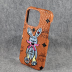 Mc Phone Case Embroidery Rabbit For Iphone 12 13 14 15 Pro Max Plus