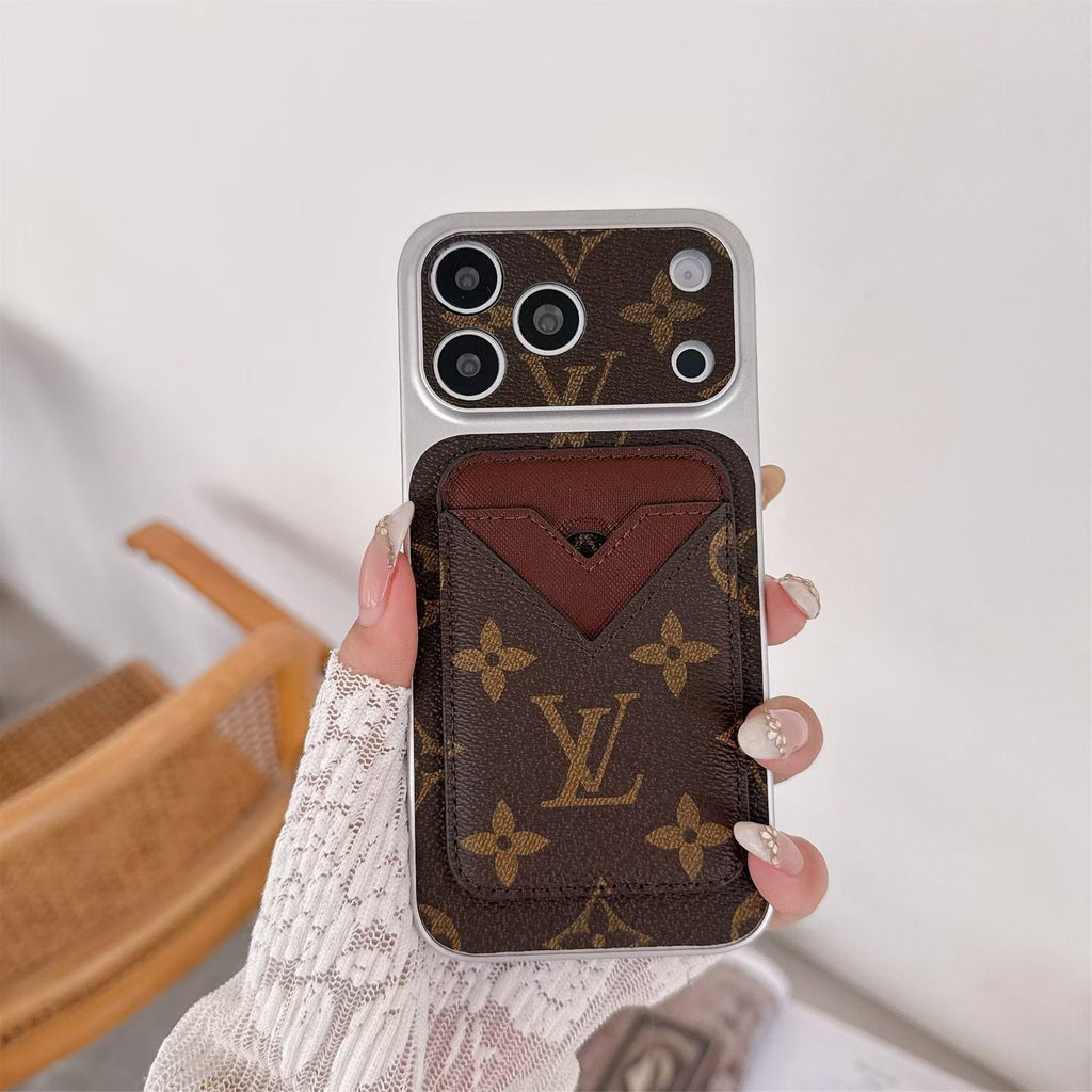 Magnet Card Holder Lv Phone Case For Iphone 13-17 / Pro / Pro Max / Plus / Air