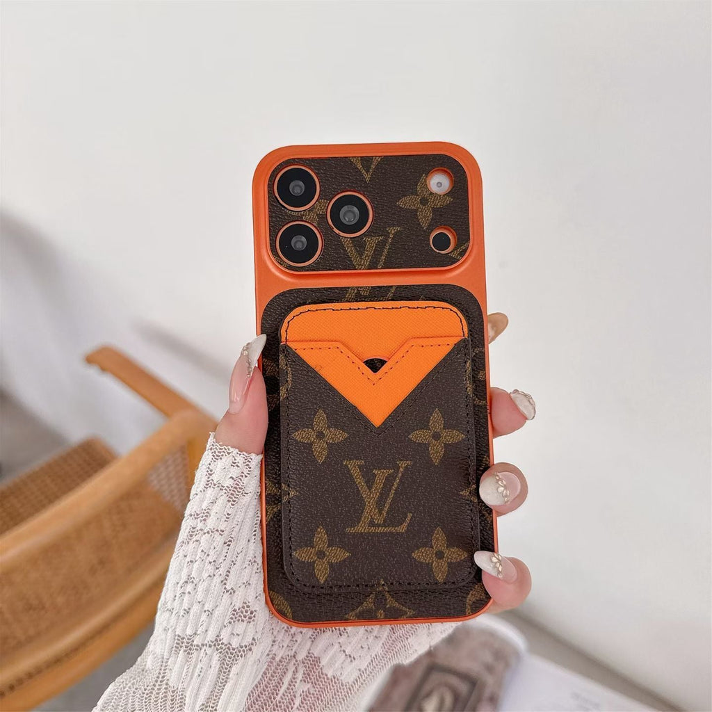 Magnet Card Holder Lv Phone Case For Iphone 13-17 / Pro / Pro Max / Plus / Air