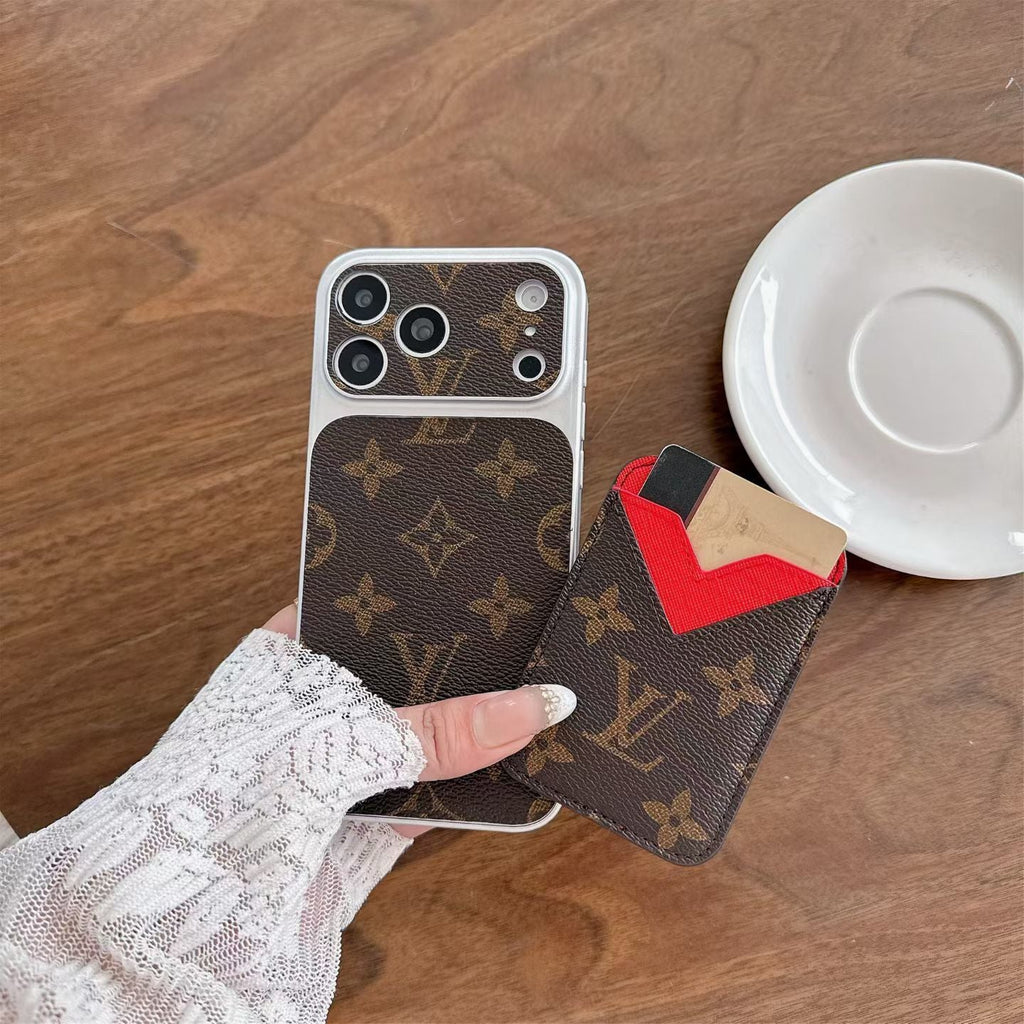Magnet Card Holder Lv Phone Case For Iphone 13-17 / Pro / Pro Max / Plus / Air