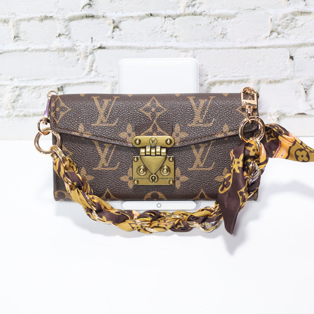 Brown Monogram Trifold Lv Iphone Wallet For 17 Series