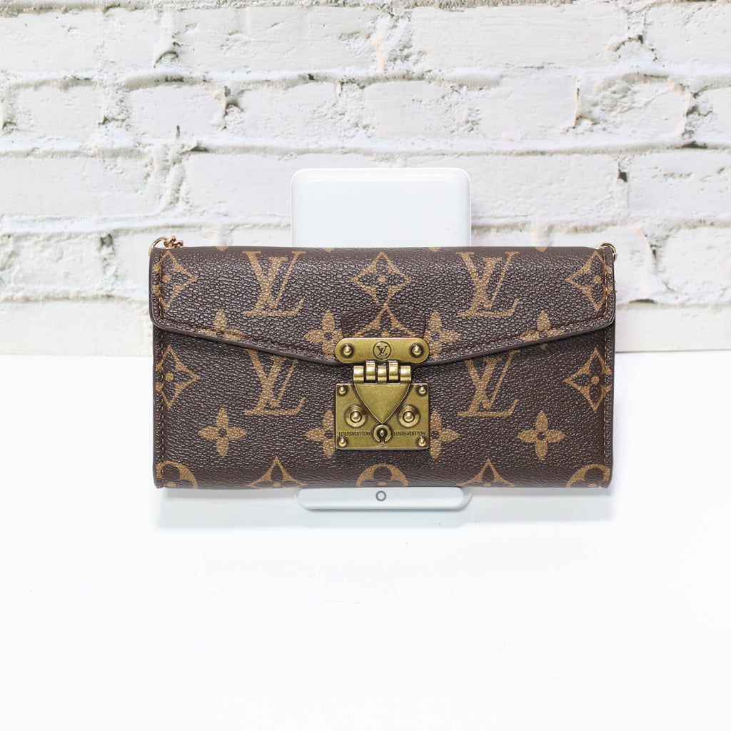 Brown Monogram Trifold Lv Iphone Wallet For 17 Series