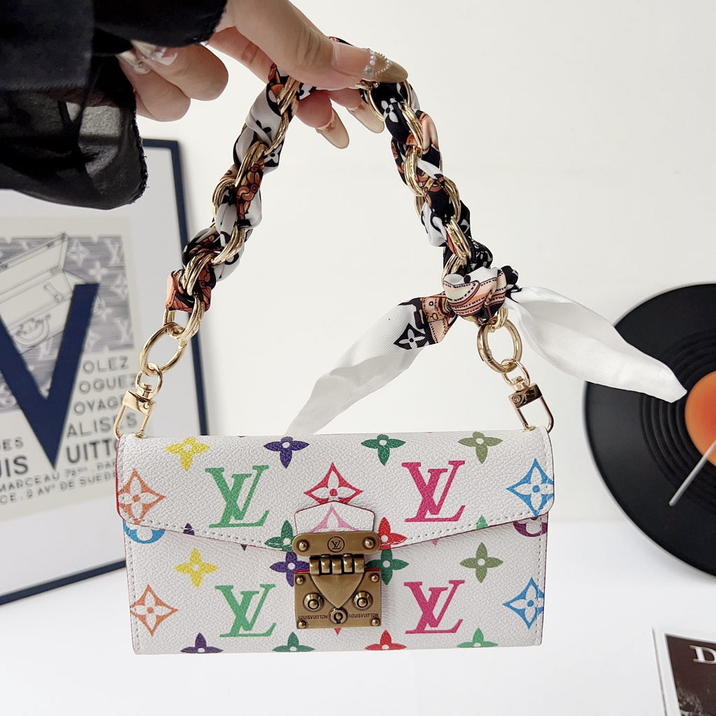 Multicolor Lv Style Crossbody Case Wallet For 13-17 / Pro / Pro Max