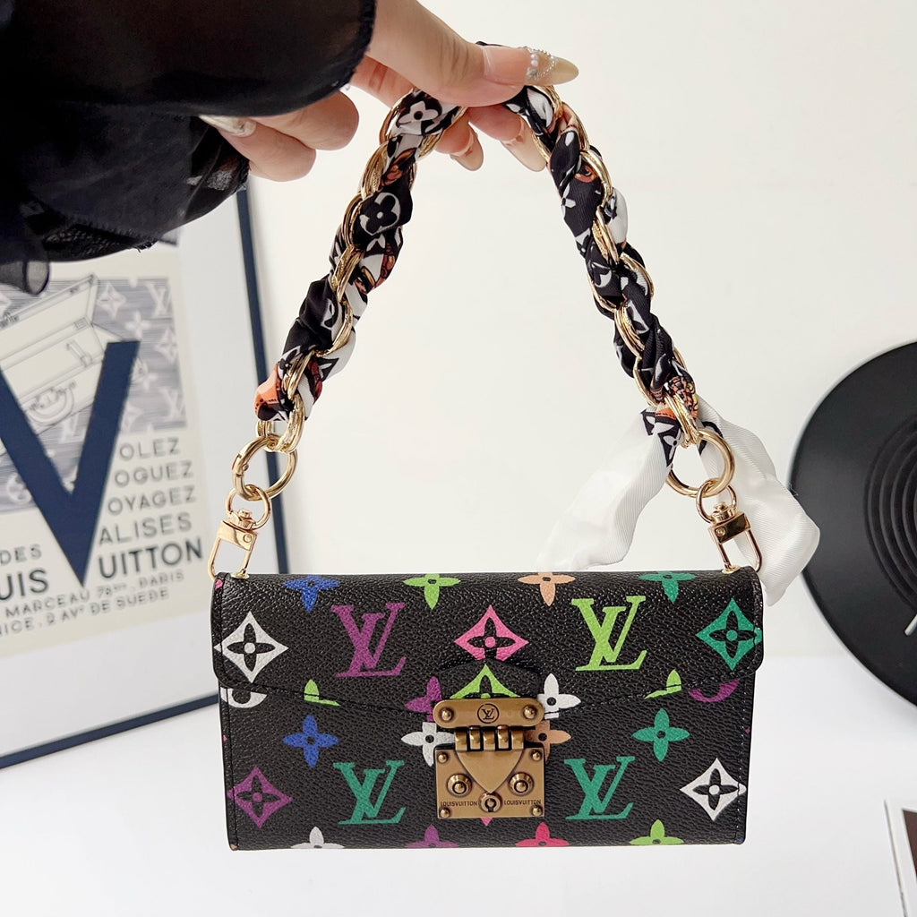 Multicolor Lv Style Crossbody Case Wallet For 13-17 / Pro / Pro Max