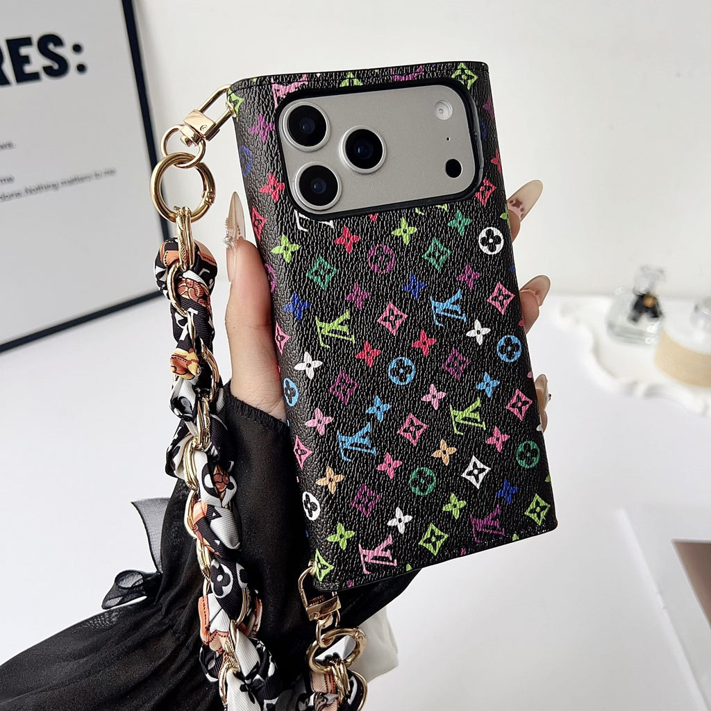 Multicolor Lv Style Crossbody Case Wallet For 13-17 / Pro / Pro Max