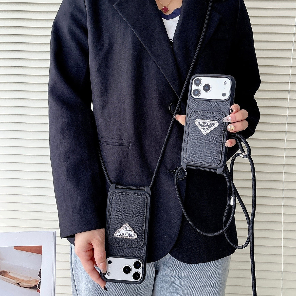 Prada Crossbody Phone Case Iphone 12-17 / Pro / Pro Max / Plus / Air