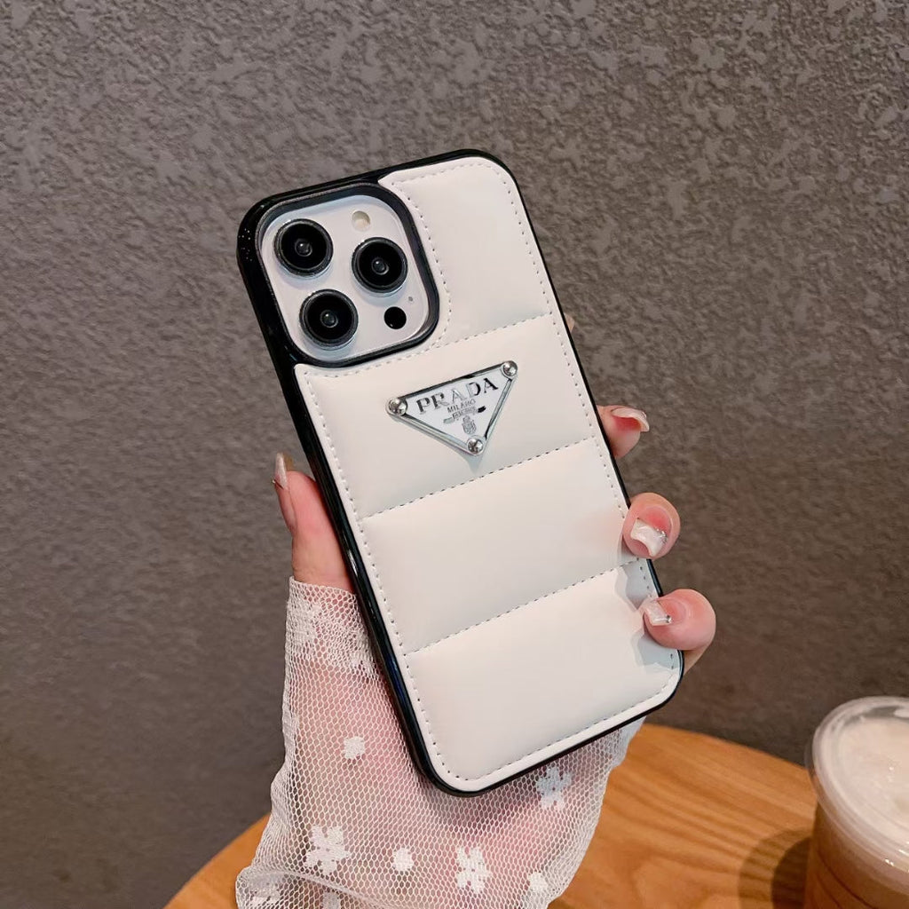 Prada Puffer Phone Case For Iphone 11 12 13 14 15 16 Pro Max Plus