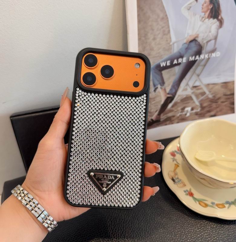 Rhinestone Prada Phone Case Iphone 13-17 / Pro / Pro Max