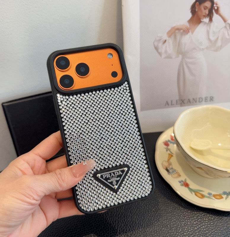 Rhinestone Prada Phone Case Iphone 13-17 / Pro / Pro Max