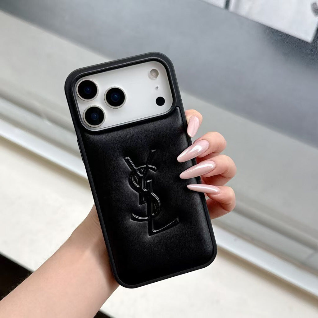 Sl Iphone Case Plain Leather For 13-17 / Pro / Pro Max