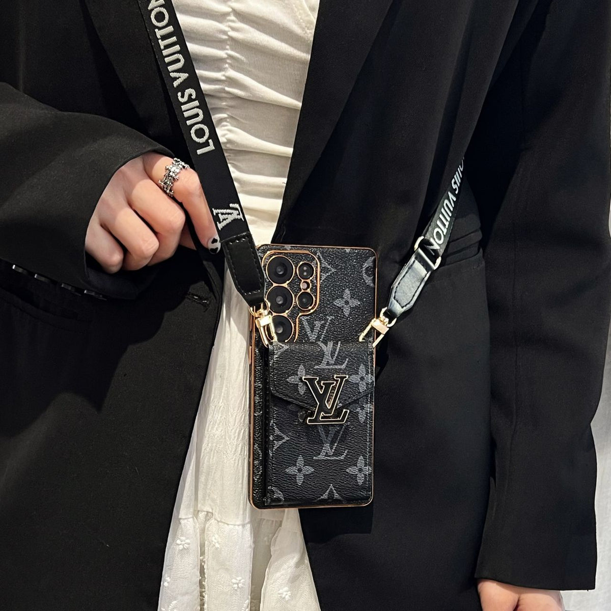 Crossbody Lv Card Holder Samsung Galaxy Phone Case S22-26 Ultra Plus