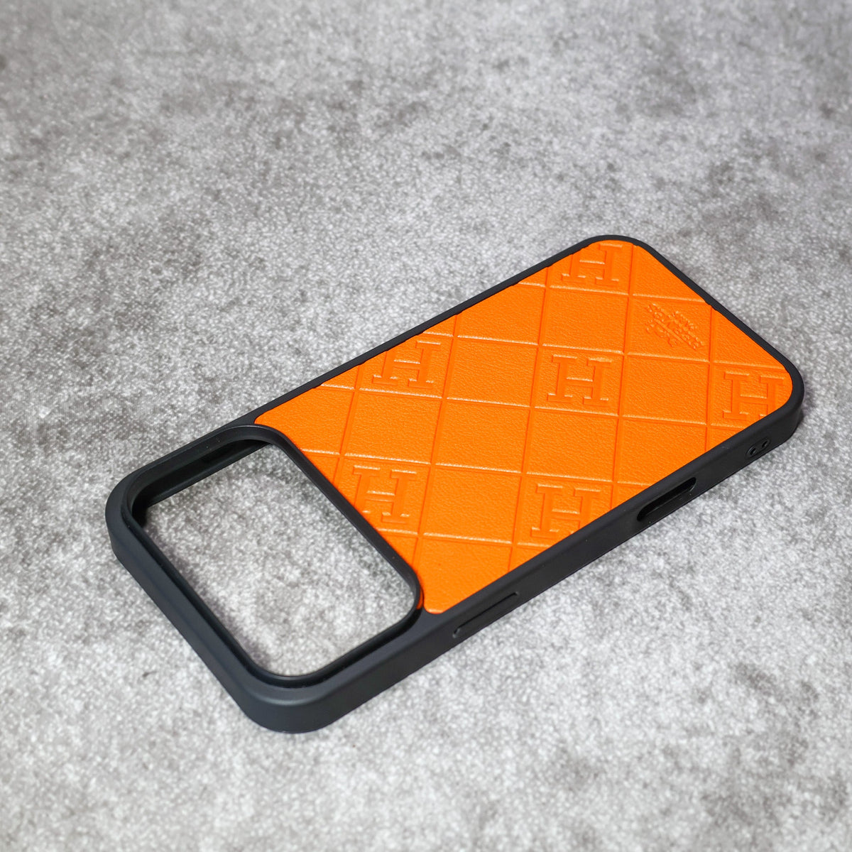 Stamped Leather H Iphone Case For 17 Series