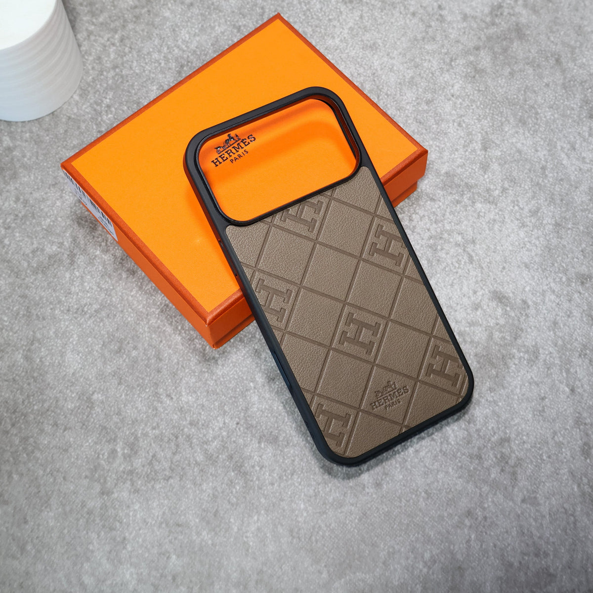 Stamped Leather H Iphone Case For 17 Series