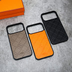 Stamped Leather H Iphone Case For 17 Series