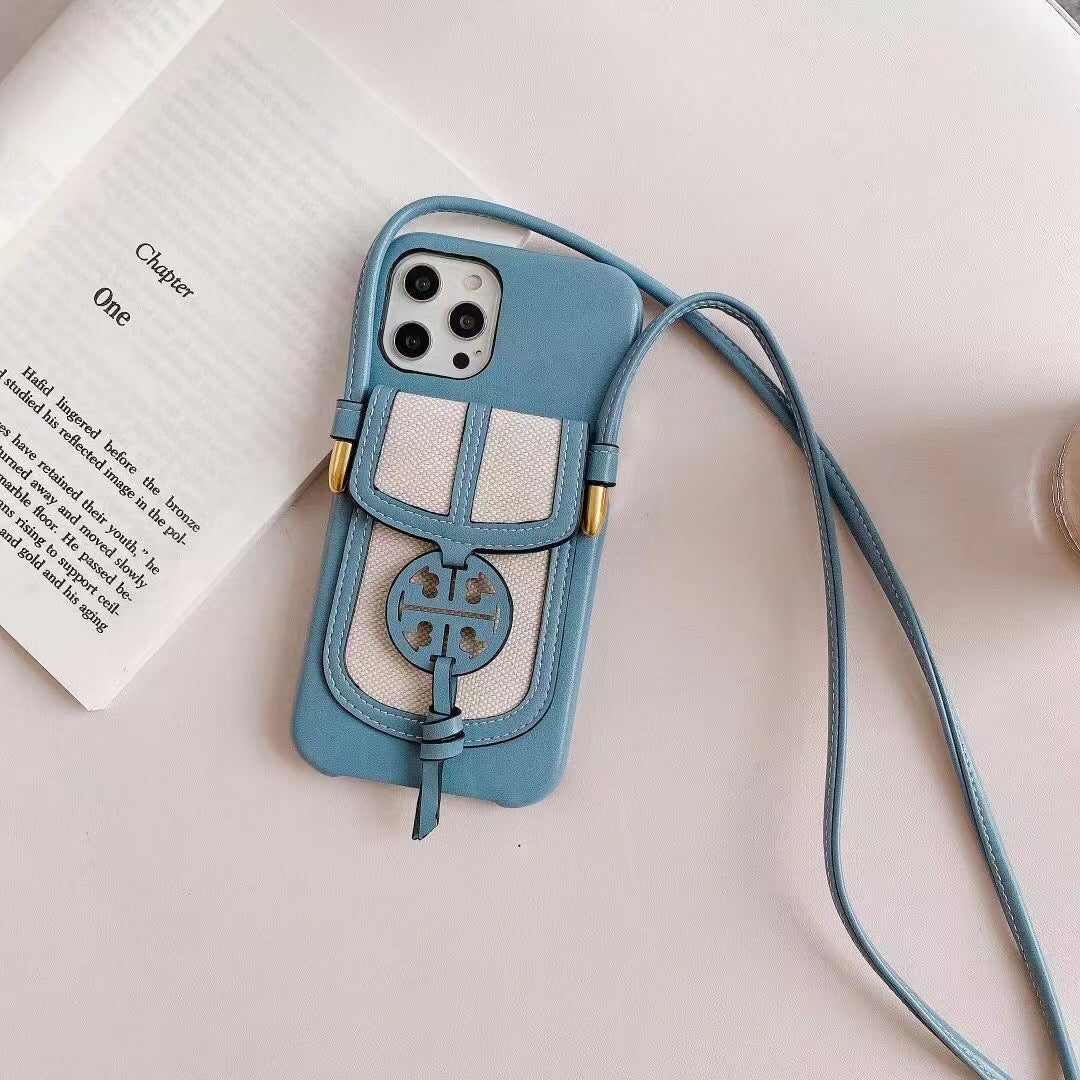 Designer Iphone Crossbody Case With Card Slot For Iphone 11 12 13 14 Pro Max / Series