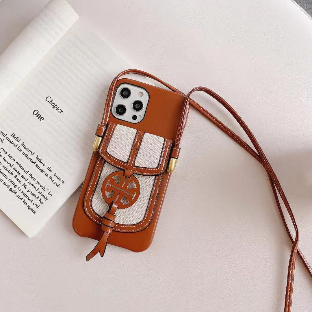 Designer Iphone Crossbody Case With Card Slot For Iphone 11 12 13 14 Pro Max / Series