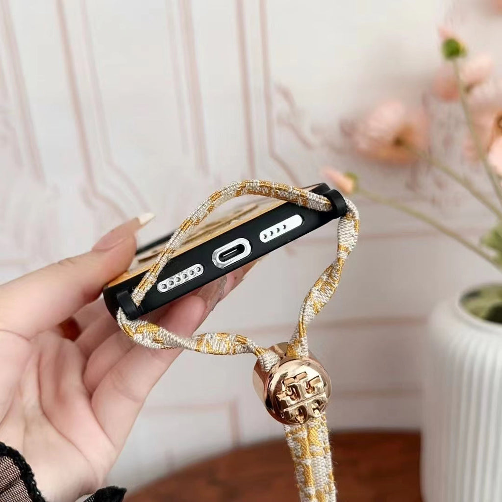 Tory Burch Phone Case Crossbody For Iphone 12 13 14 15 16 Pro Max Plus